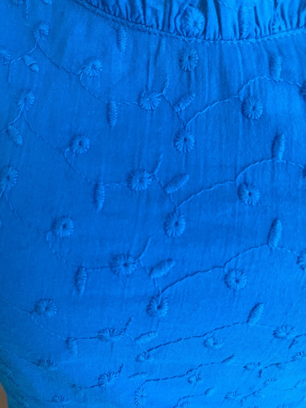 Blue Ruffle-Trim Midi Dress - Picture 4 of 5